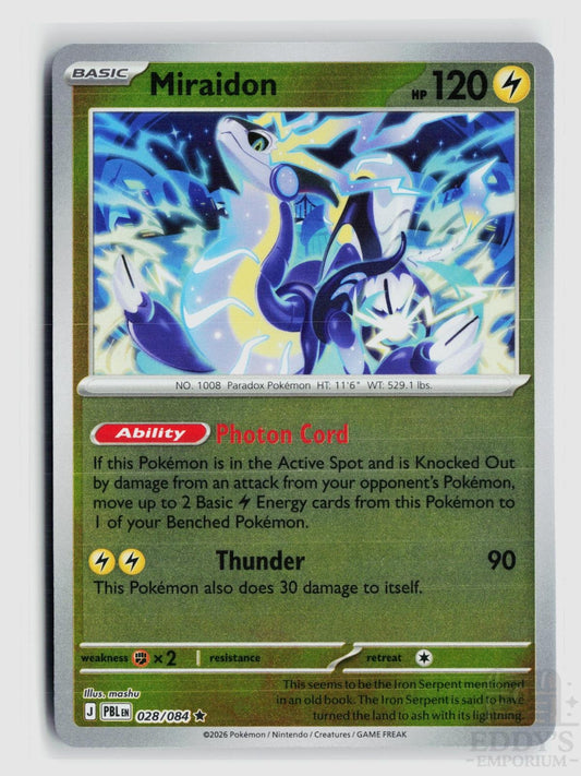 Miraidon 028/084 Pitch Black Pokemon Reverse Holo