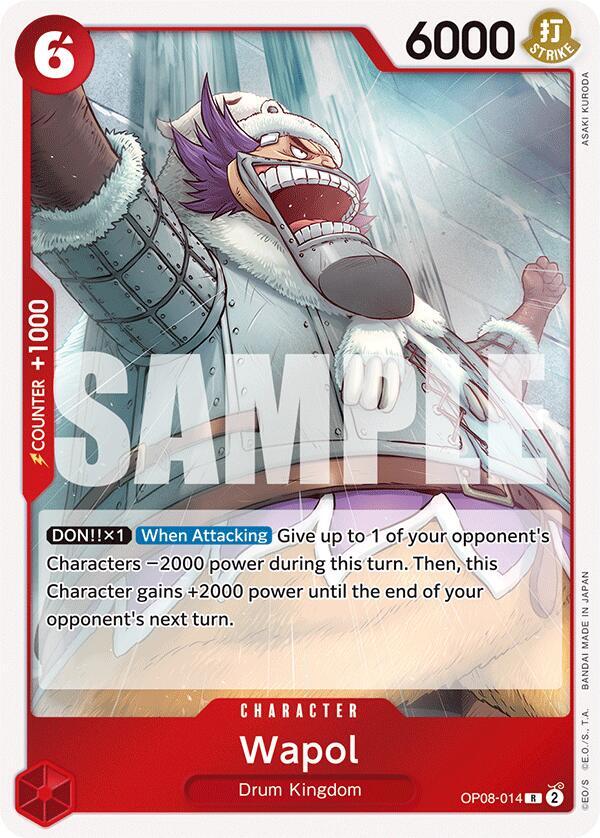Wapol OP08-014 Two Legends One Piece Foil Rare