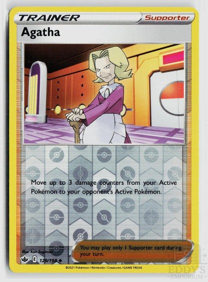 Agatha 129/198 Chilling Reign Pokemon Reverse Holo