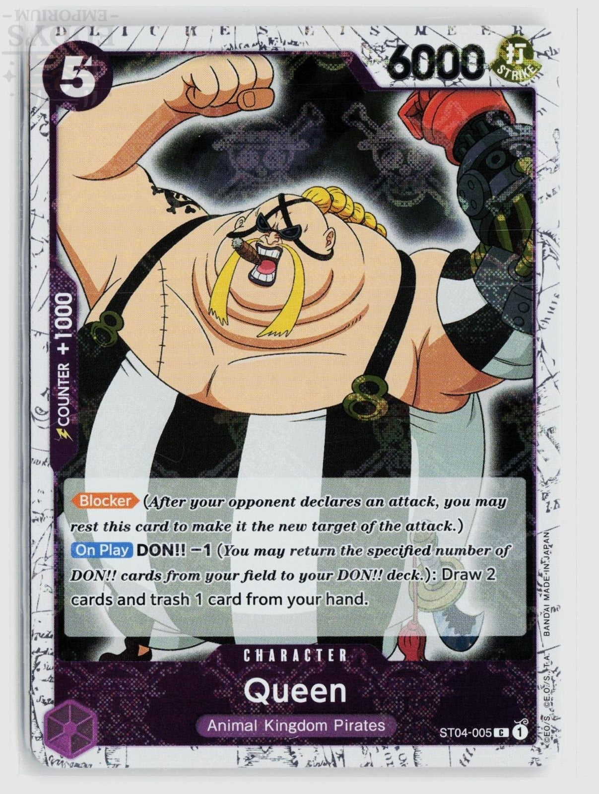 Queen (Jolly Roger Foil) ST04-005 Premium Booster -The Best- One Piece Common