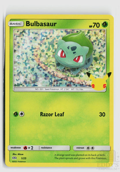 Bulbasaur 001/025 McDonald's 25th Anniversary Promos Pokemon Holo Promo