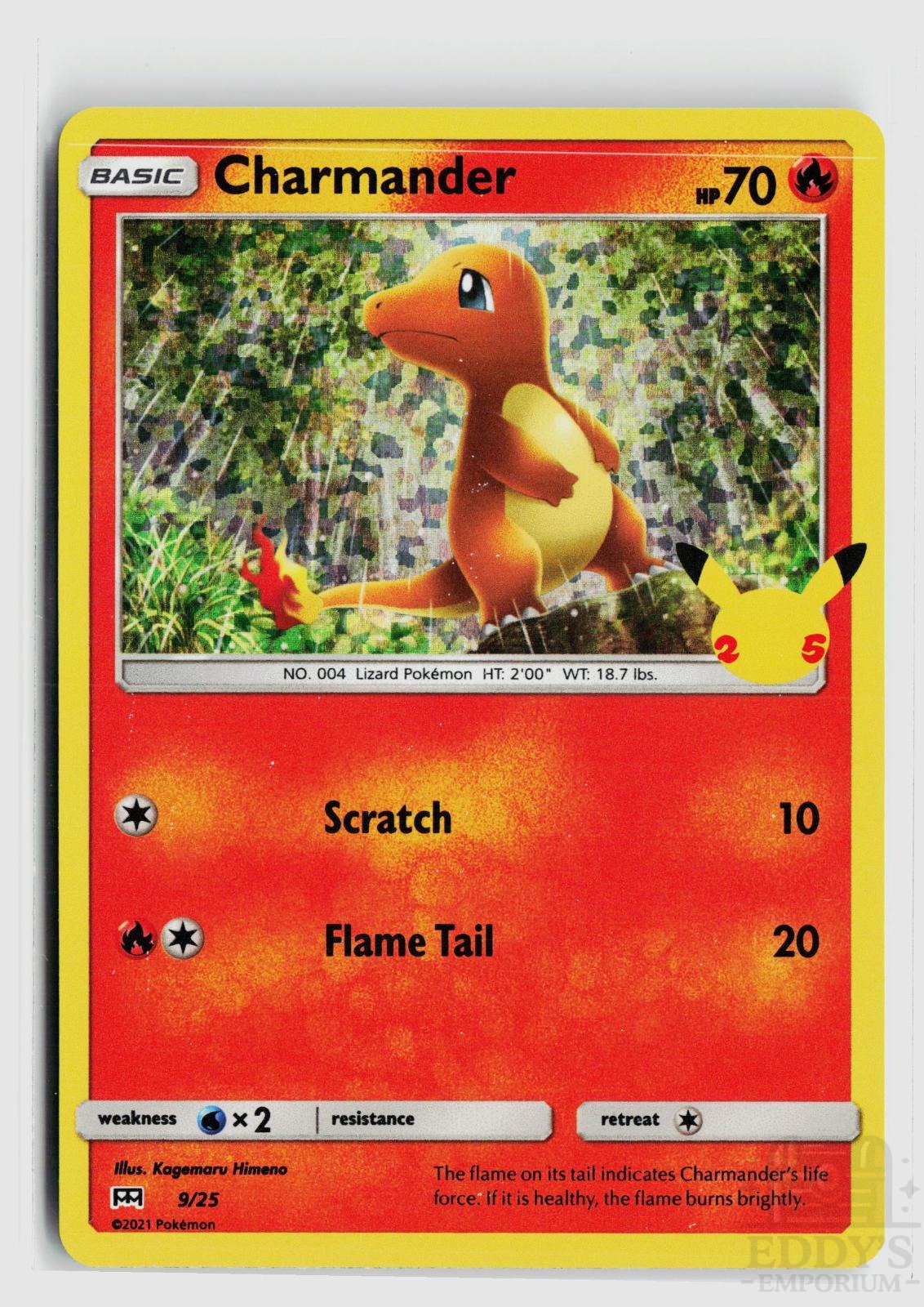 Charmander 009/025 McDonald's 25th Anniversary Promos Pokemon Holo Promo