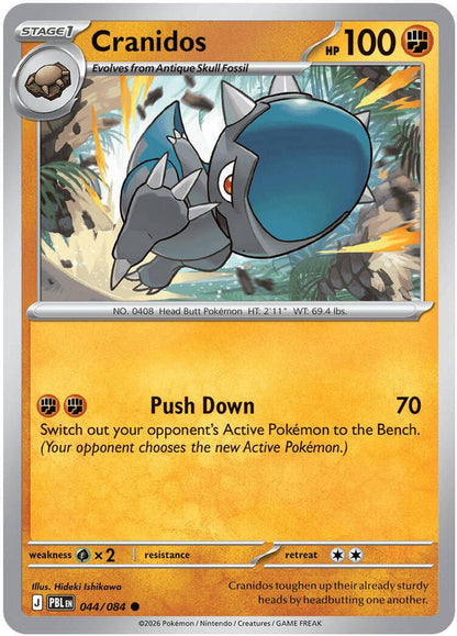 Cranidos 044/084 Pitch Black Pokemon Reverse Holo