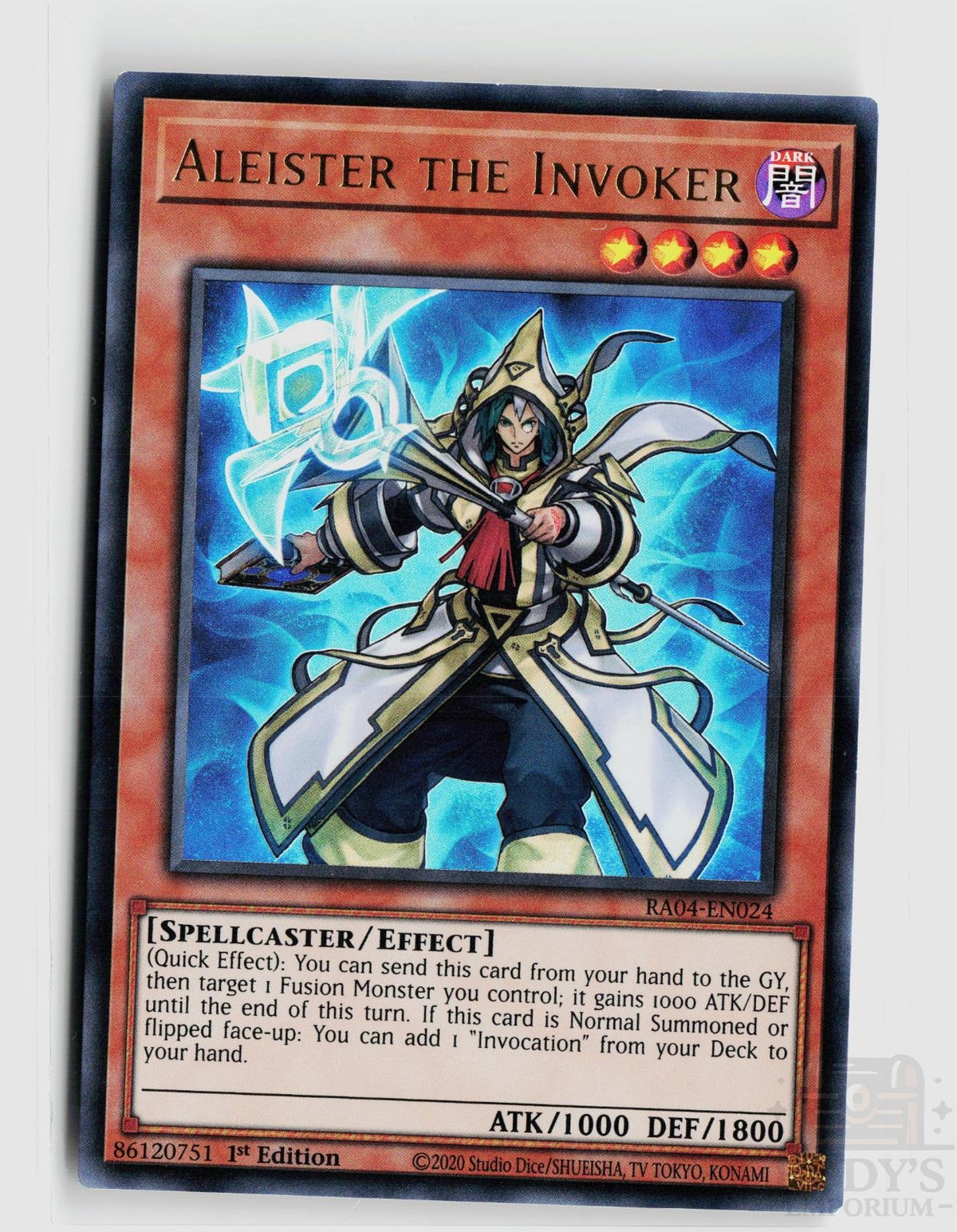Aleister the Invoker (Alternate Art) (UR) RA04-EN024 Quarter Century Stampede Yu-Gi-Oh 1st Edition NM