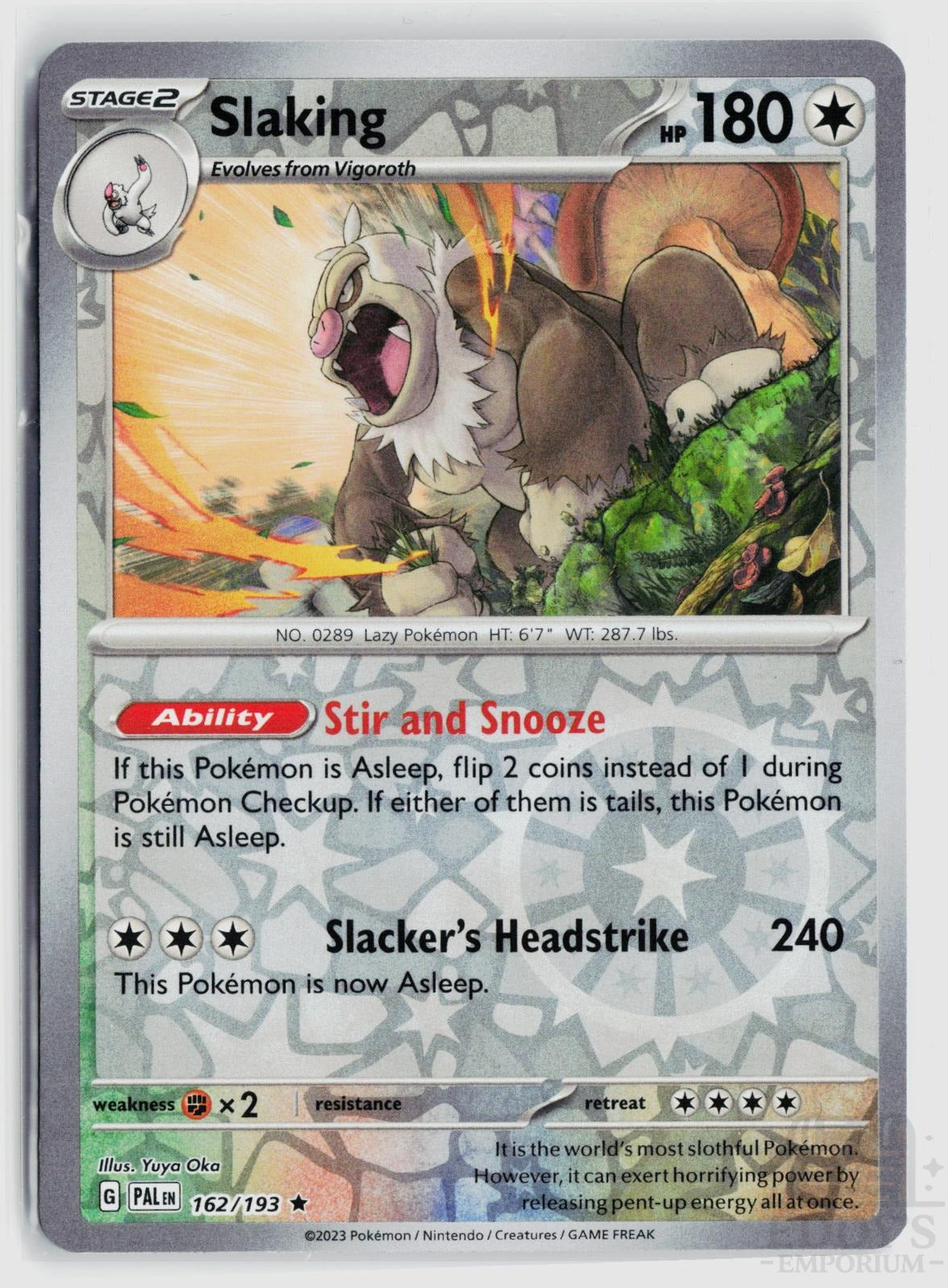 Slaking (Cosmos Holo) 162/193 Miscellaneous Cards & Products Pokemon Rare NM