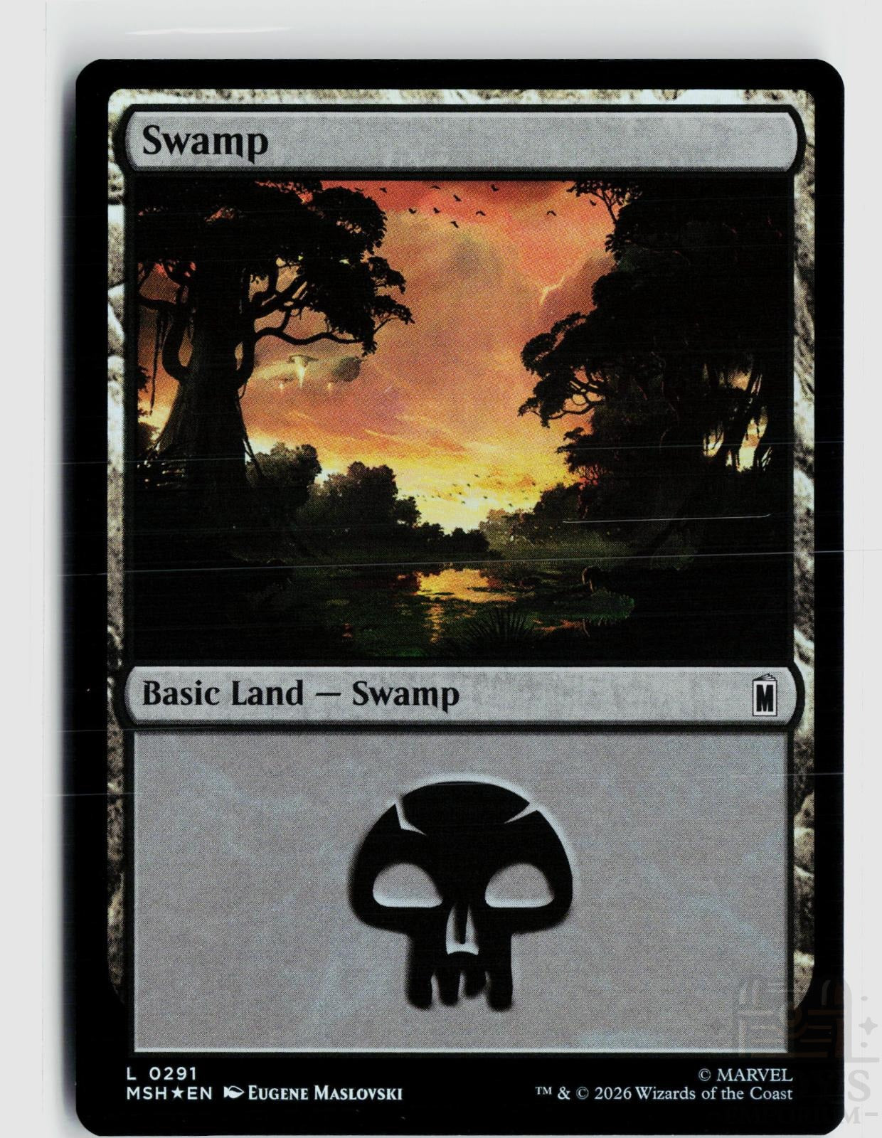 Swamp (0291) 291 Marvel Super Heroes Magic: The Gathering Foil