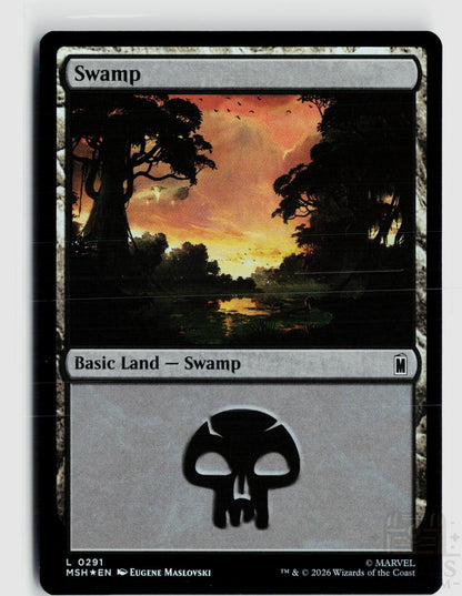 Swamp (0291) 291 Marvel Super Heroes Magic: The Gathering Foil
