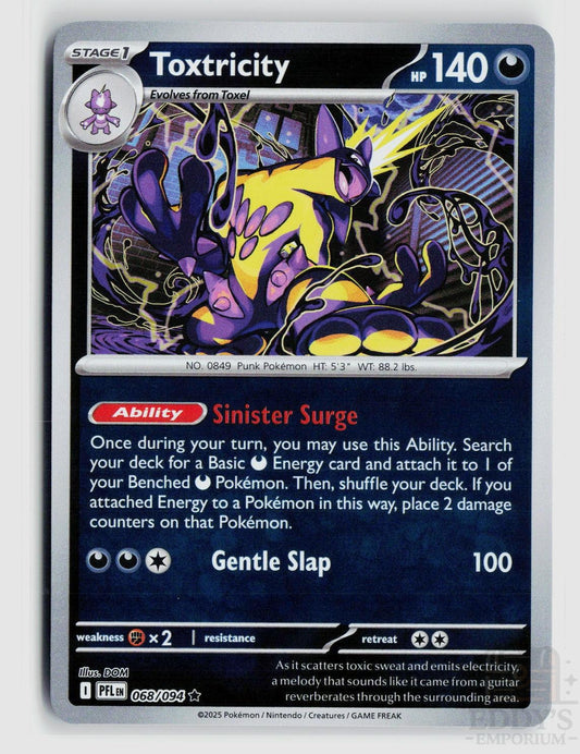 Toxtricity 068/094 Phantasmal Flames Pokemon Reverse Holo
