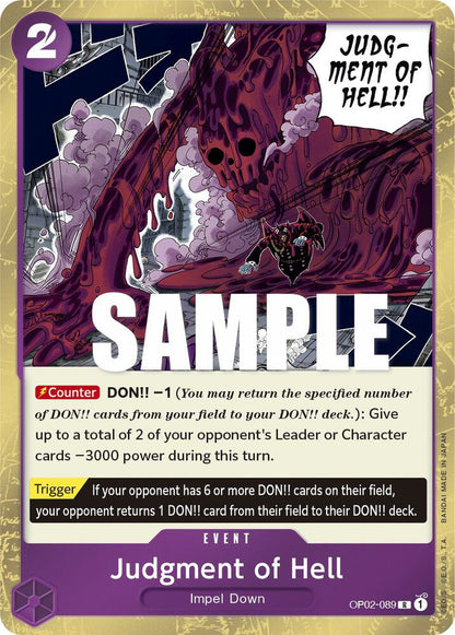 Judgment of Hell OP02-089 Paramount War One Piece Foil Rare