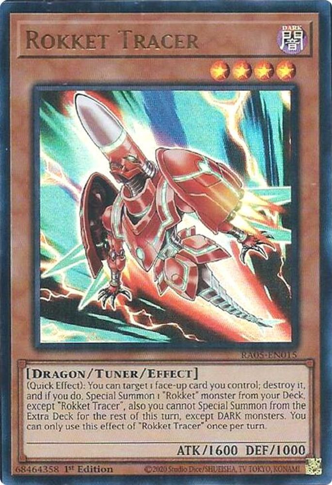 Rokket Tracer (Ultra Rare) RA05-EN015 Rarity Collection 5 Yu-Gi-Oh 1st Edition NM