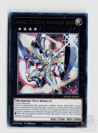 Number 39: Utopia, Emissary of Light MAMO-EN010 Magnificent Monsters Yu-Gi-Oh 1st Edition NM