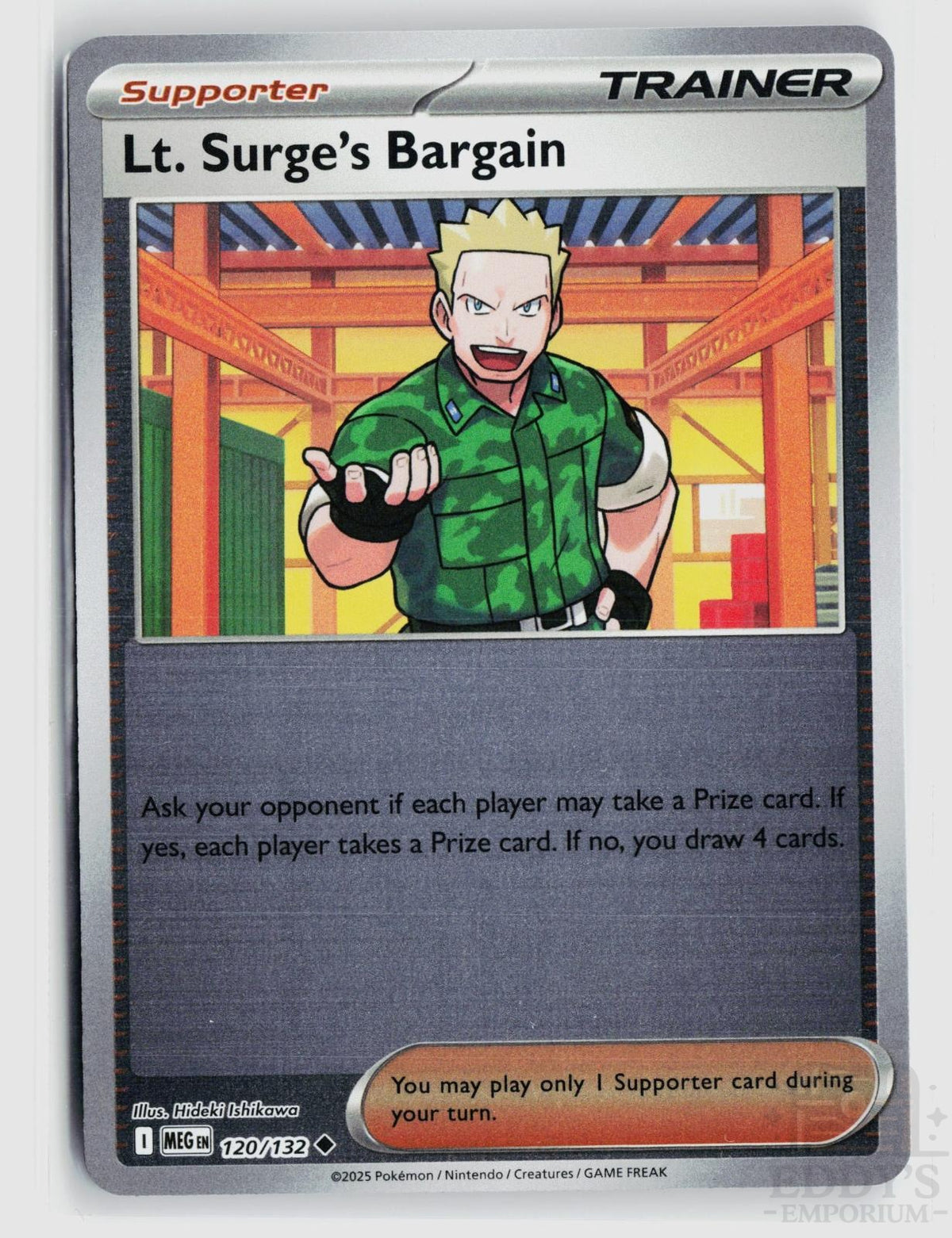 Lt. Surge's Bargain 120/132 Mega Evolution Pokemon Reverse Holo Uncommon NM