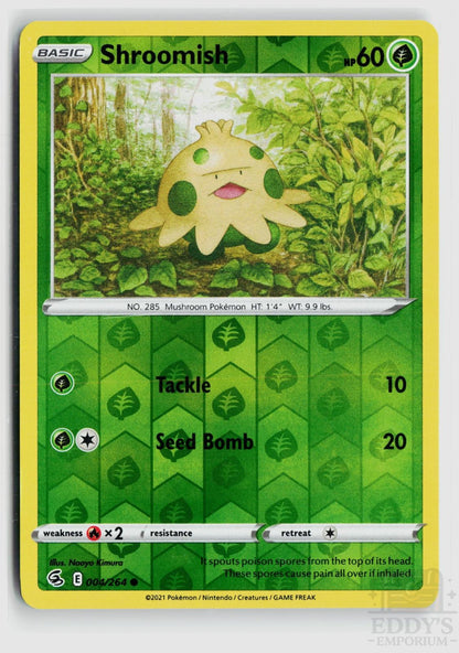 Shroomish 004/264 Fusion Strike Pokemon Reverse Holo Common NM