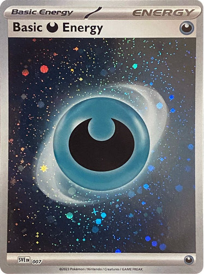 Basic Darkness Energy (Cosmos Holo) 007 SVE: Scarlet & Violet Energies Pokemon NM