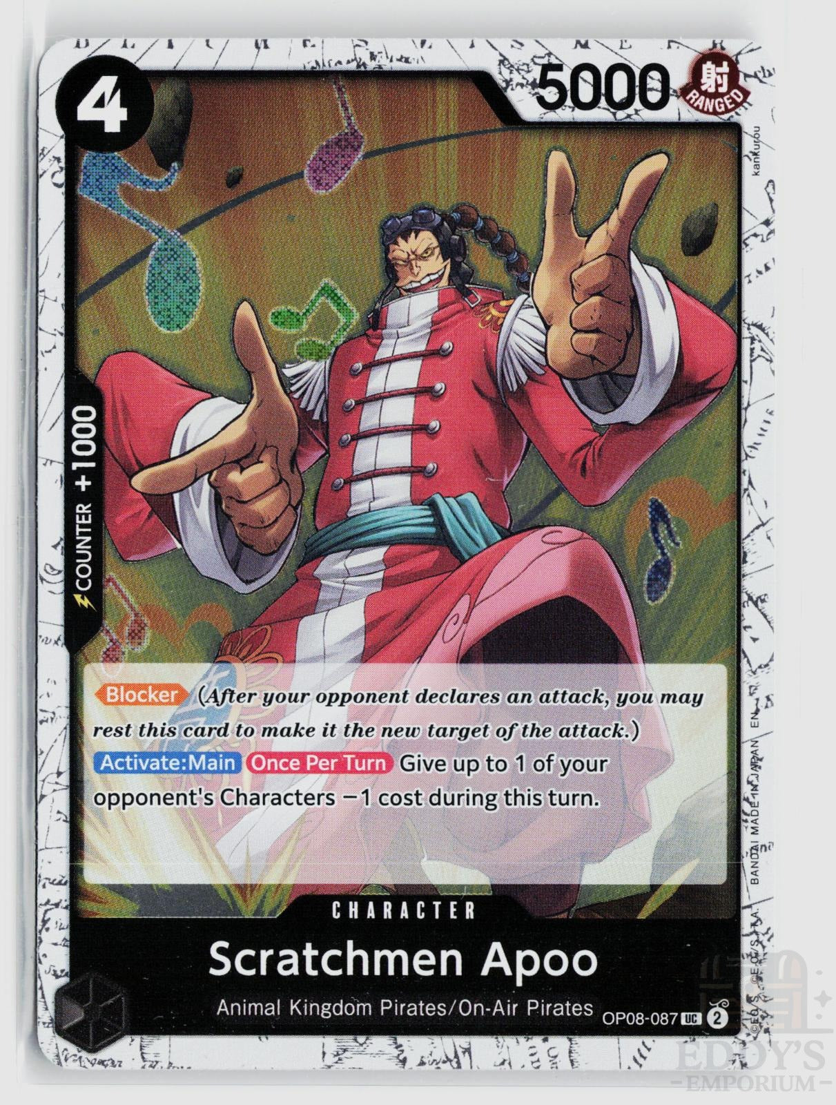 Scratchmen Apoo (Pirate Foil) OP08-087 Premium Booster -The Best- Vol. 2 One Piece