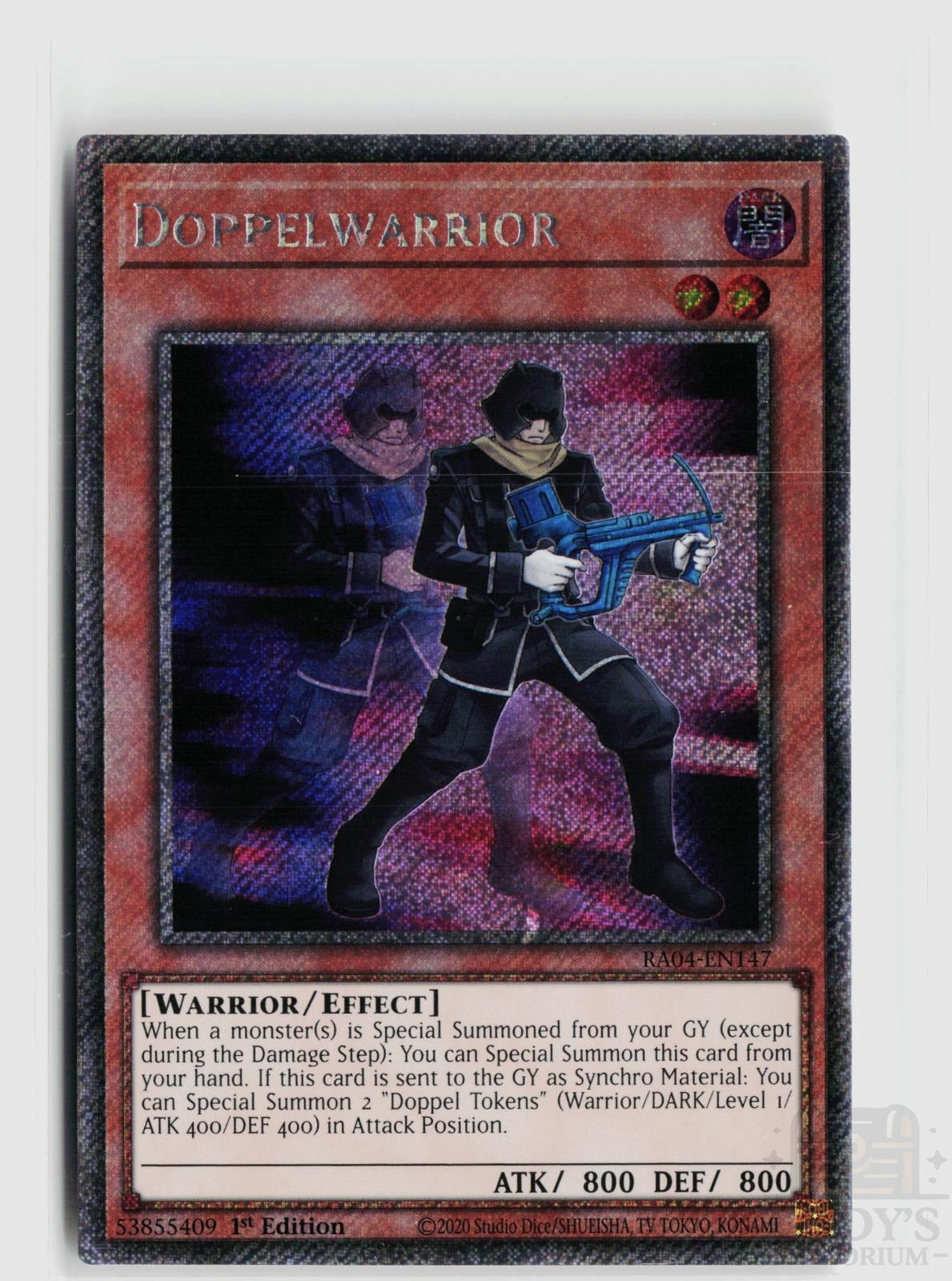 Doppelwarrior (Platinum Secret Rare) RA04-EN147 Quarter Century Stampede Yu-Gi-Oh 1st Edition NM