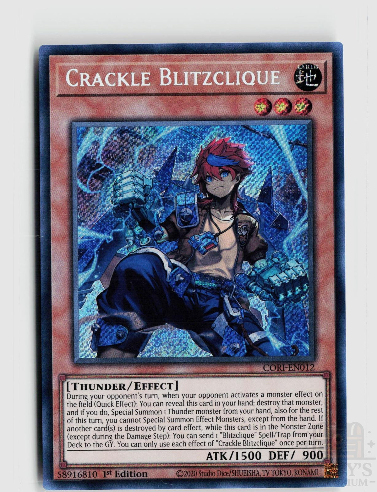 Crackle Blitzclique CORI-EN012 Chaos Origins Yu-Gi-Oh 1st Edition Secret Rare NM