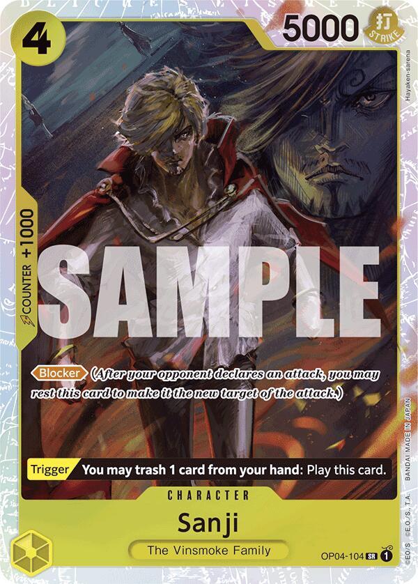 Sanji (Reprint) OP04-104 Premium Booster -The Best- One Piece Foil Super Rare