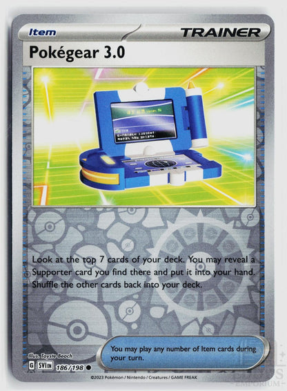 Pokegear 3.0 186/198 Scarlet & Violet Pokemon Reverse Holo Common NM