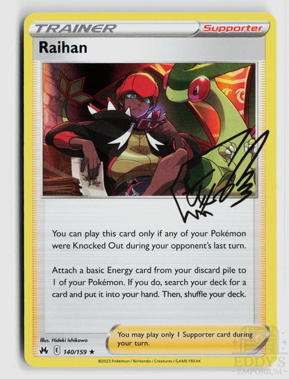 Raihan 140/159 Crown Zenith Pokemon Holo Rare NM