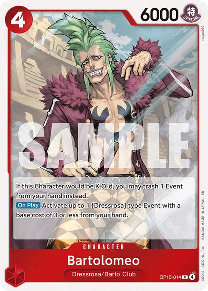 Bartolomeo OP15-014 Adventure on Kami's Island One Piece Foil Rare