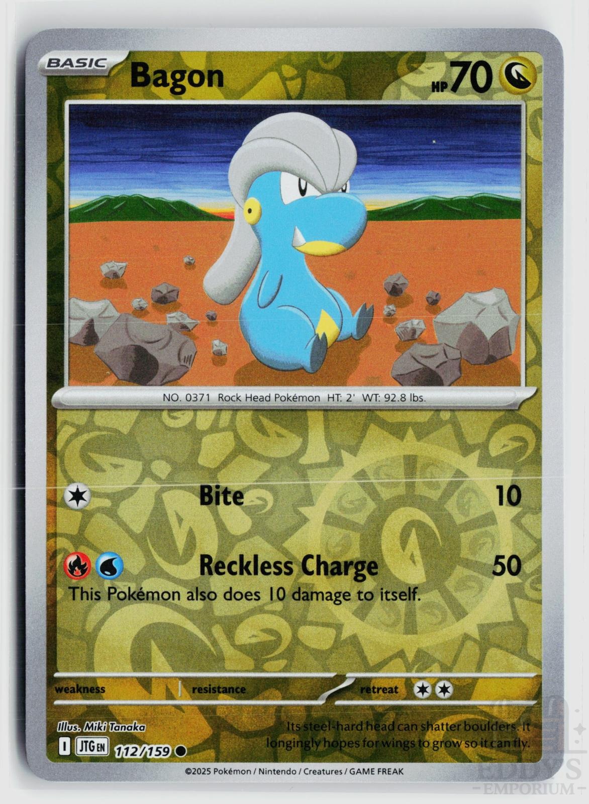 Bagon 112/159 Journey Together Pokemon Reverse Holo