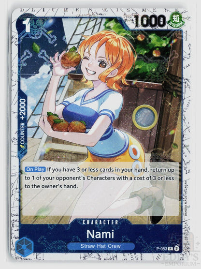 Nami (P-053) (Jolly Roger Foil) P-053 Premium Booster -The Best- One Piece Promo