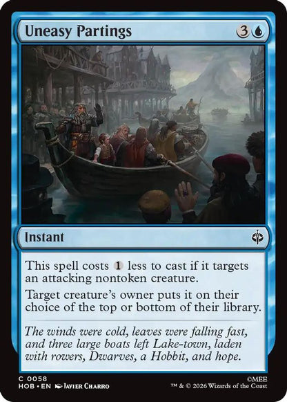 Uneasy Partings 58 The Hobbit Magic: The Gathering Foil Common