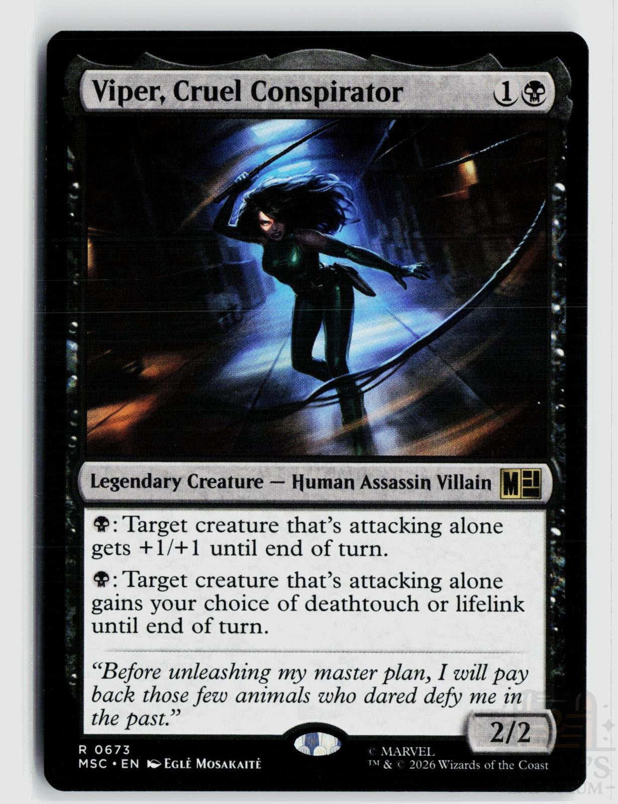 Viper, Cruel Conspirator 673 Commander: Marvel Super Heroes Magic: The Gathering