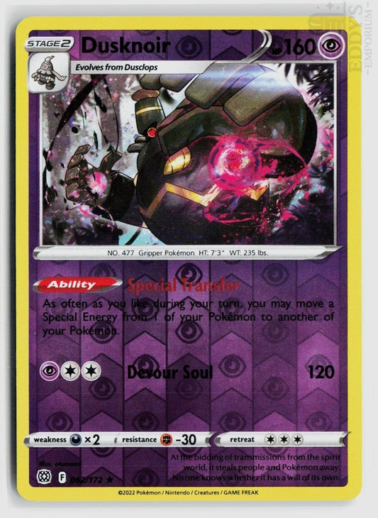 Dusknoir 062/172 Brilliant Stars Pokemon Reverse Holo