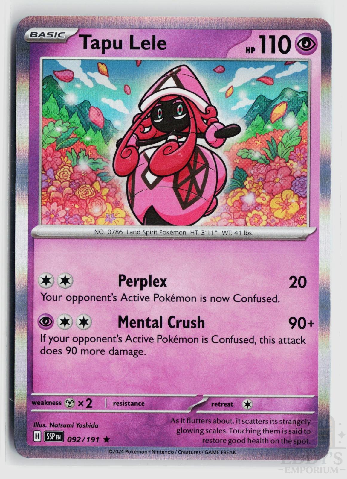 Tapu Lele 092/191 Surging Sparks Pokemon Holo Rare NM