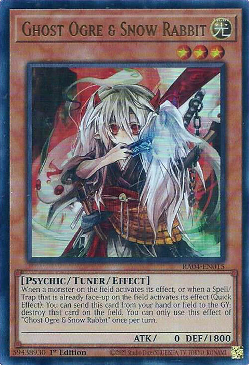 Ghost Ogre & Snow Rabbit (UR) RA04-EN015 Quarter Century Stampede Yu-Gi-Oh 1st Edition NM