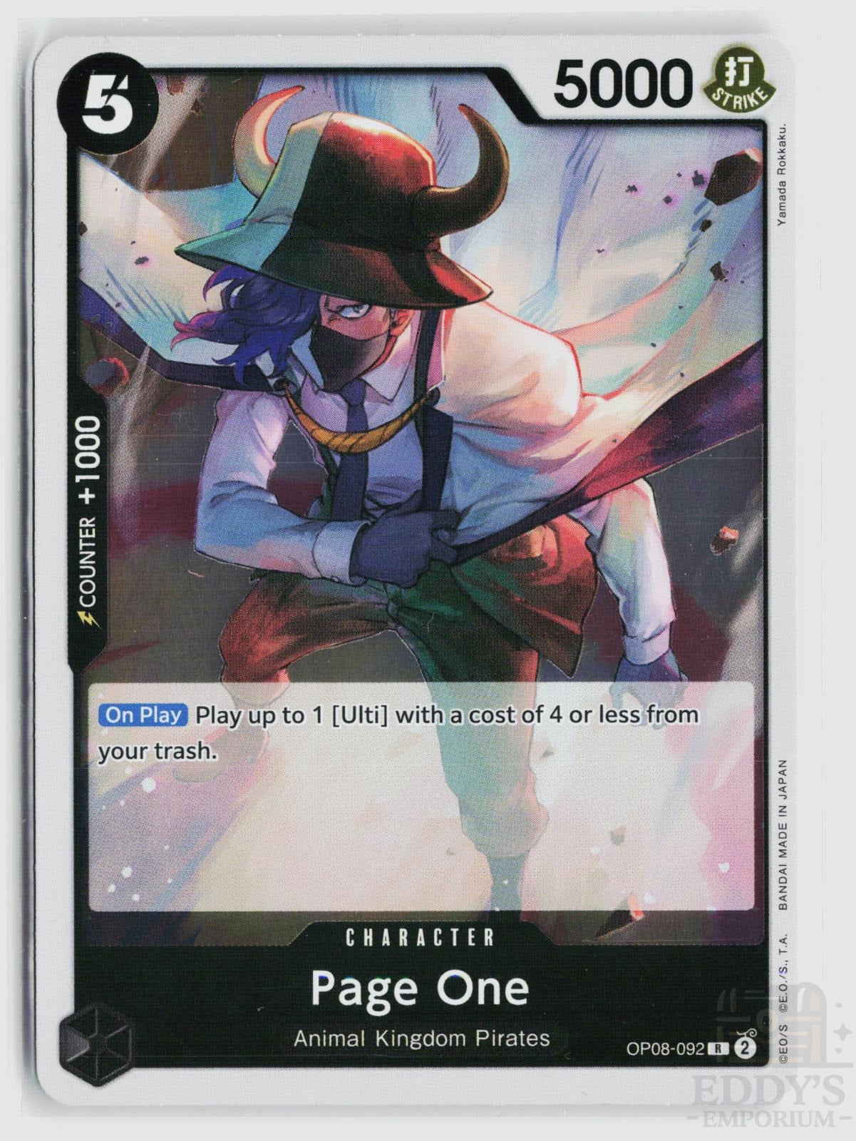 Page One OP08-092 Two Legends One Piece Foil Rare