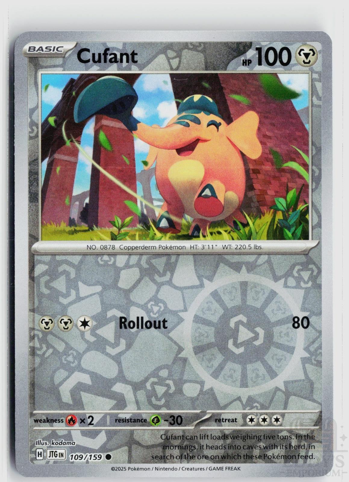 Cufant 109/159 Journey Together Pokemon Reverse Holo Common NM