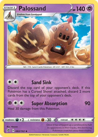 Palossand 082/192 Rebel Clash Pokemon Reverse Holo Uncommon NM