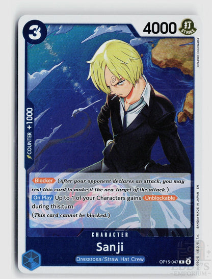 Sanji OP15-047 Adventure on Kami's Island One Piece Foil Rare