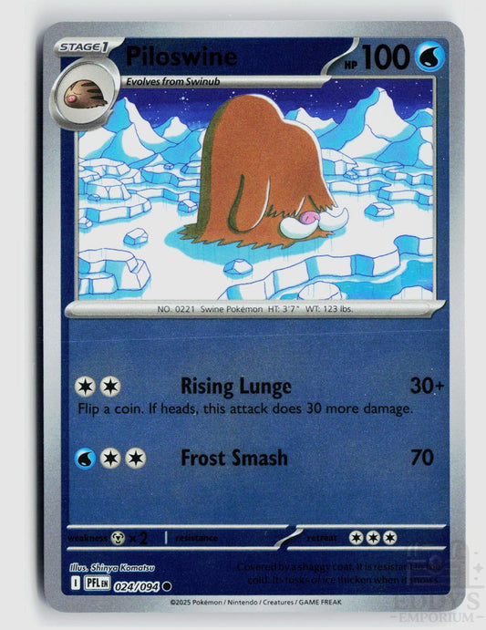 Piloswine 024/094 Phantasmal Flames Pokemon Reverse Holo