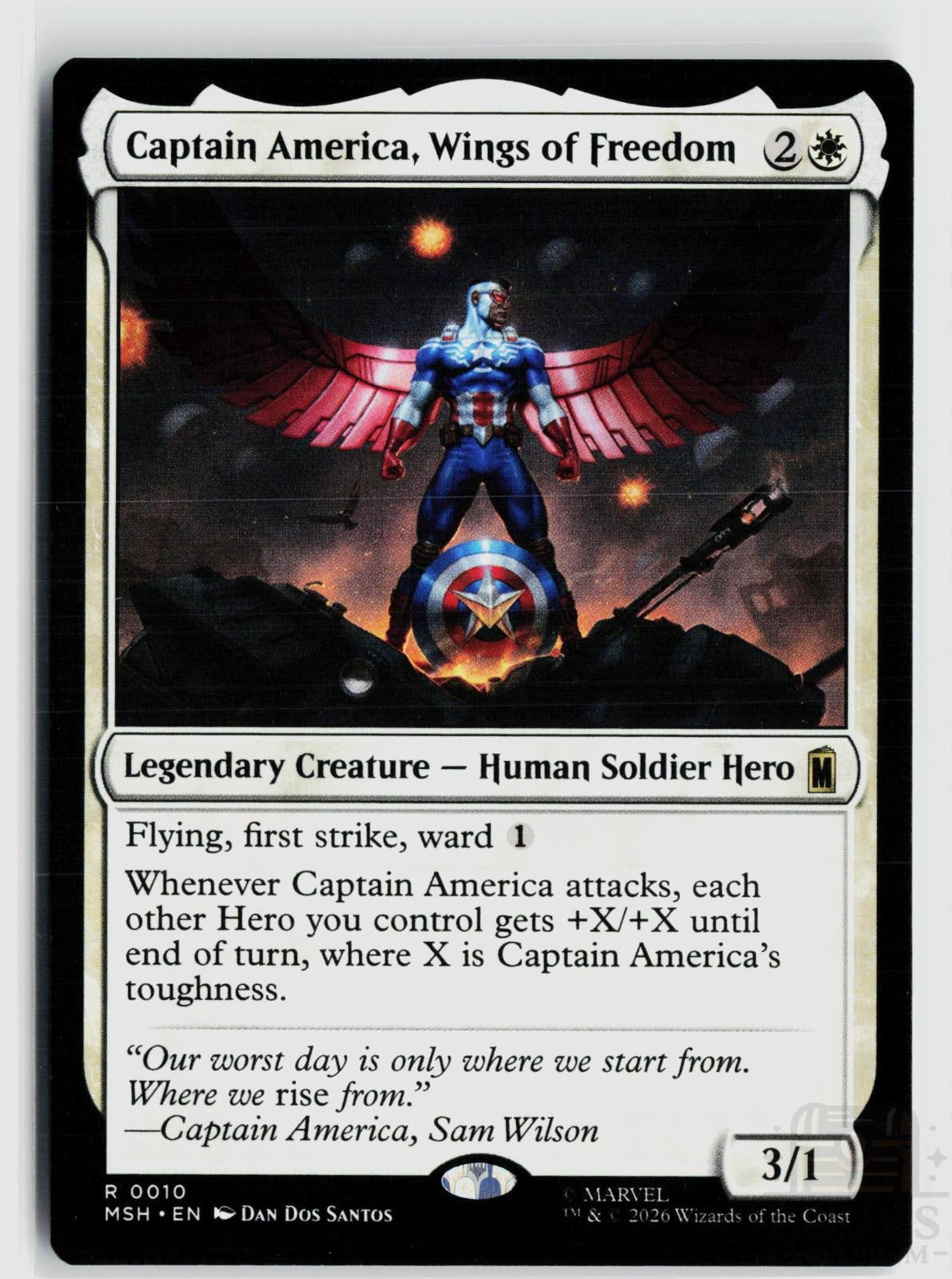 Captain America, Wings of Freedom 10 Marvel Super Heroes Magic: The Gathering