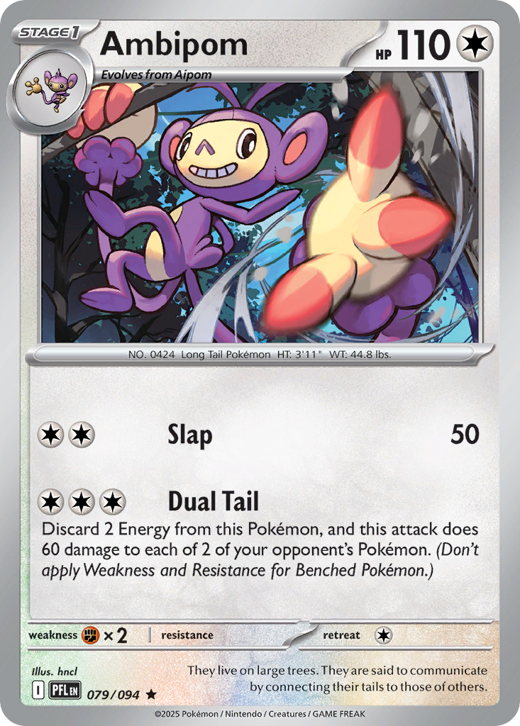 Ambipom 079/094 Phantasmal Flames Pokemon Holo