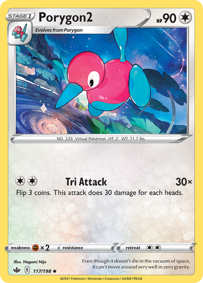 Porygon2 117/198 Chilling Reign Pokemon Reverse Holo