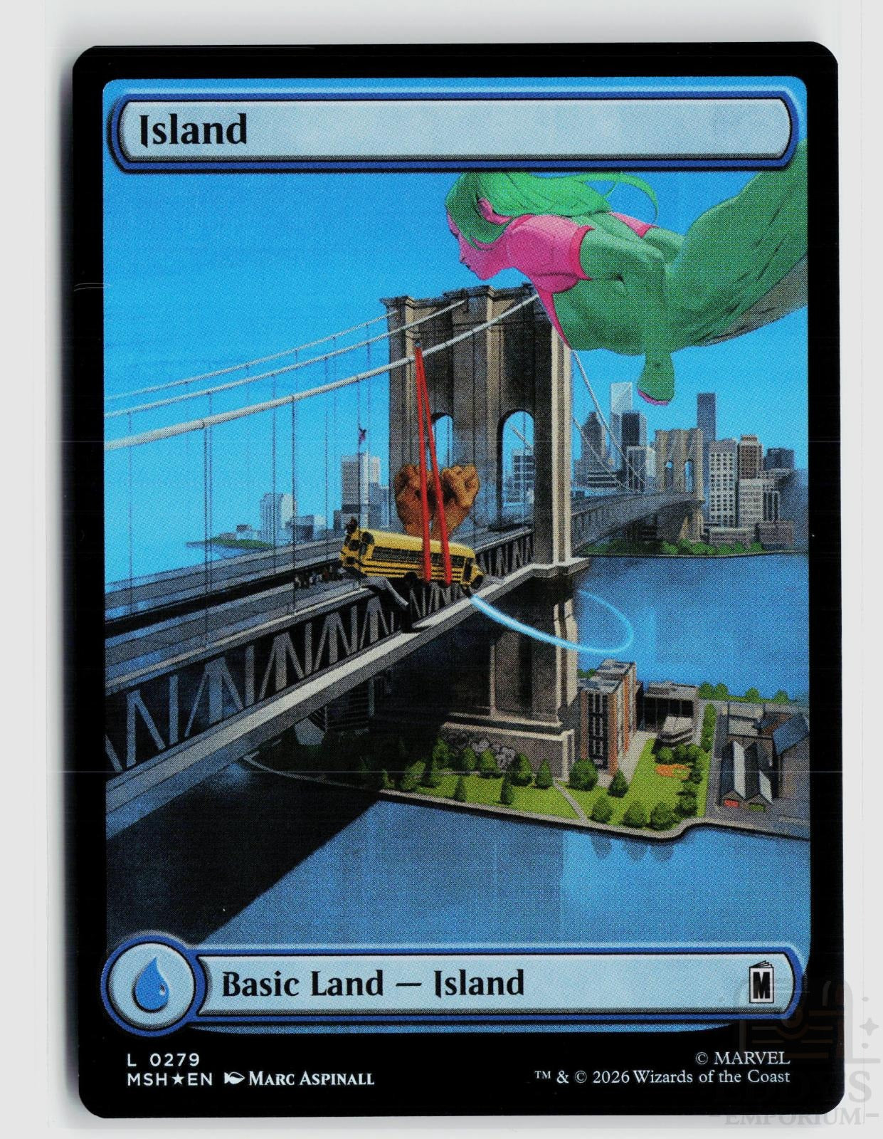 Island (0279) 279 Marvel Super Heroes Magic: The Gathering Foil