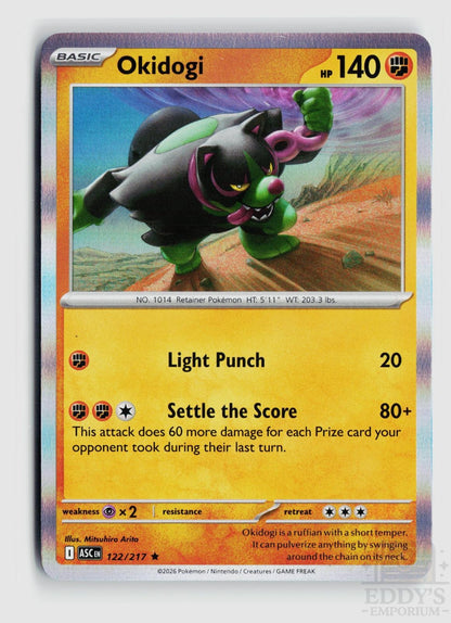 Okidogi 122/217 Ascended Heroes Pokemon Holo Rare NM