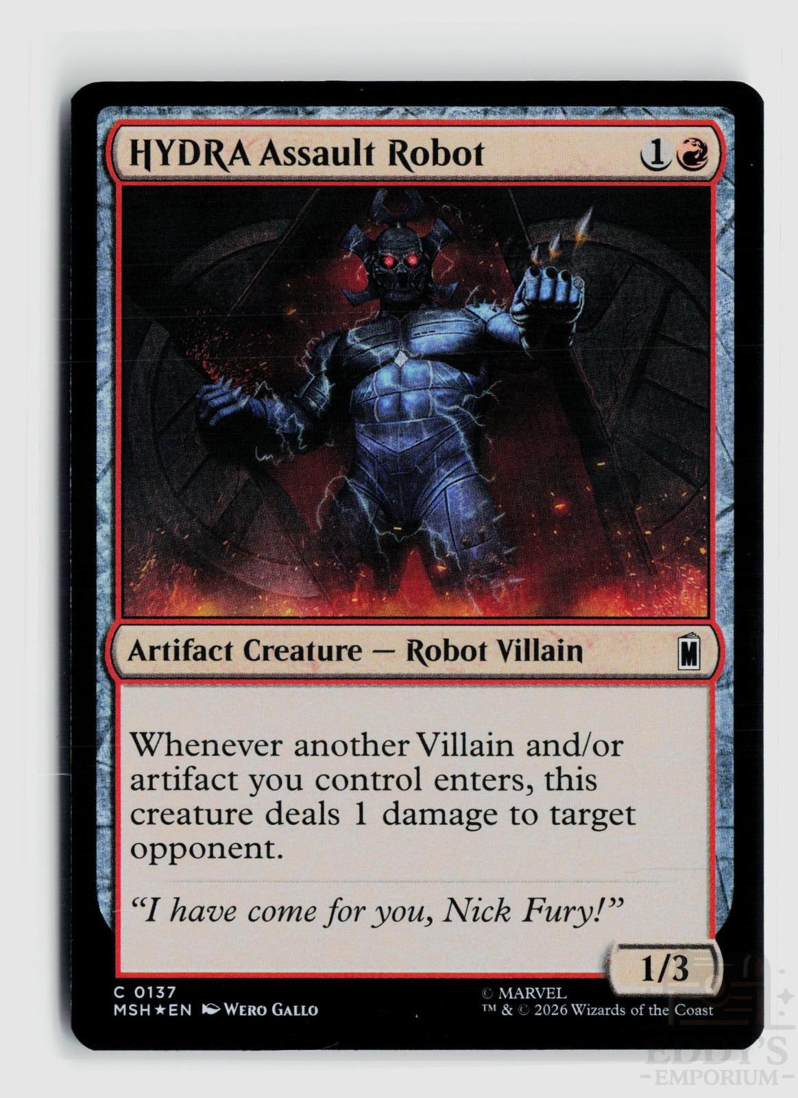 HYDRA Assault Robot 137 Marvel Super Heroes Magic: The Gathering Foil Common