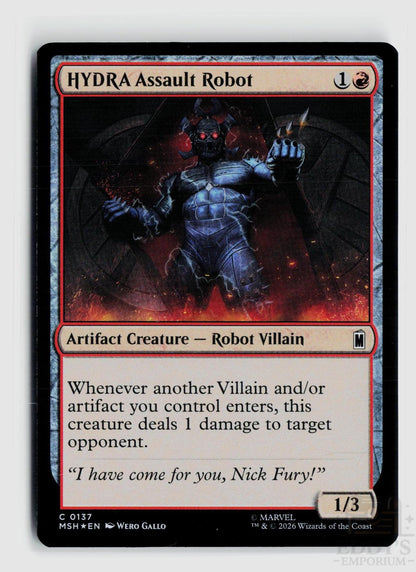 HYDRA Assault Robot 137 Marvel Super Heroes Magic: The Gathering Foil Common