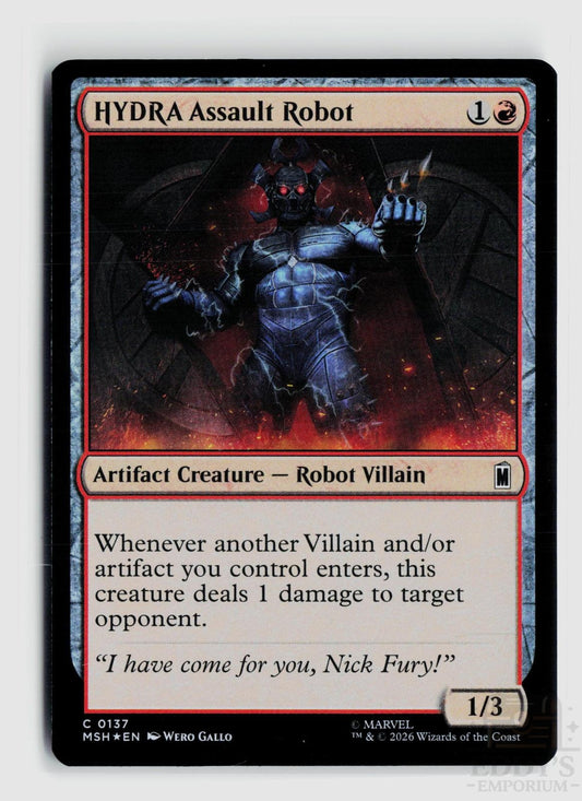 HYDRA Assault Robot 137 Marvel Super Heroes Magic: The Gathering Foil Common