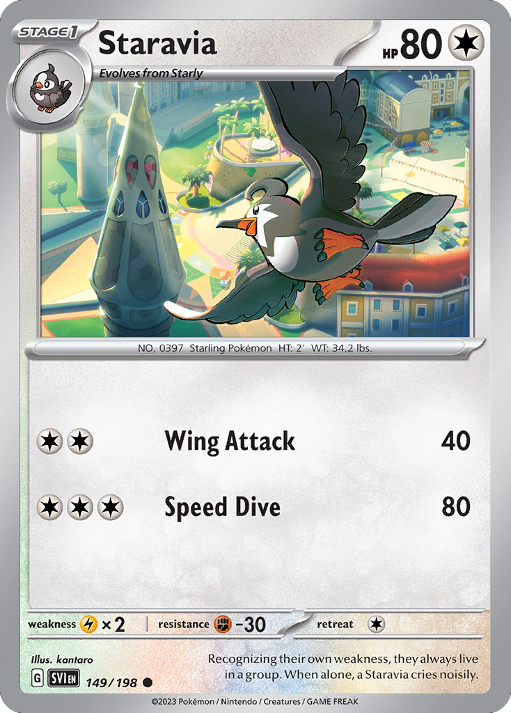 Staravia 149/198 Scarlet & Violet Pokemon Reverse Holo
