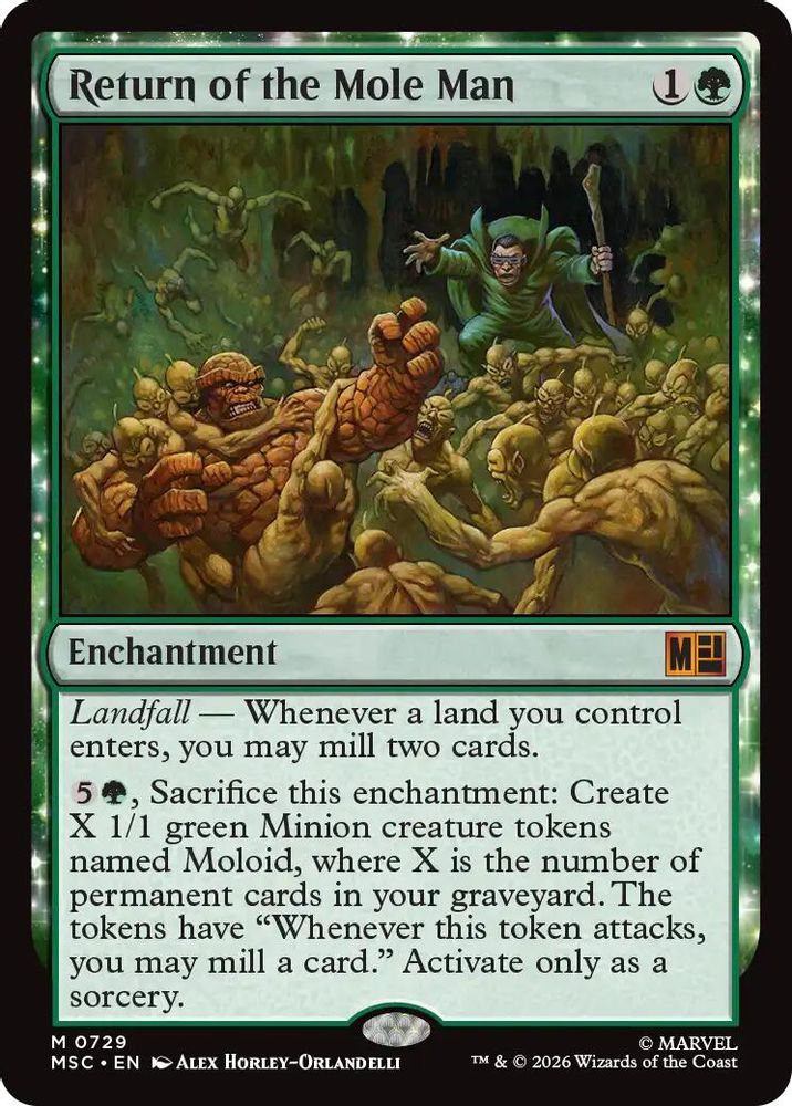 Return of the Mole Man 729 Commander: Marvel Super Heroes Magic: The Gathering