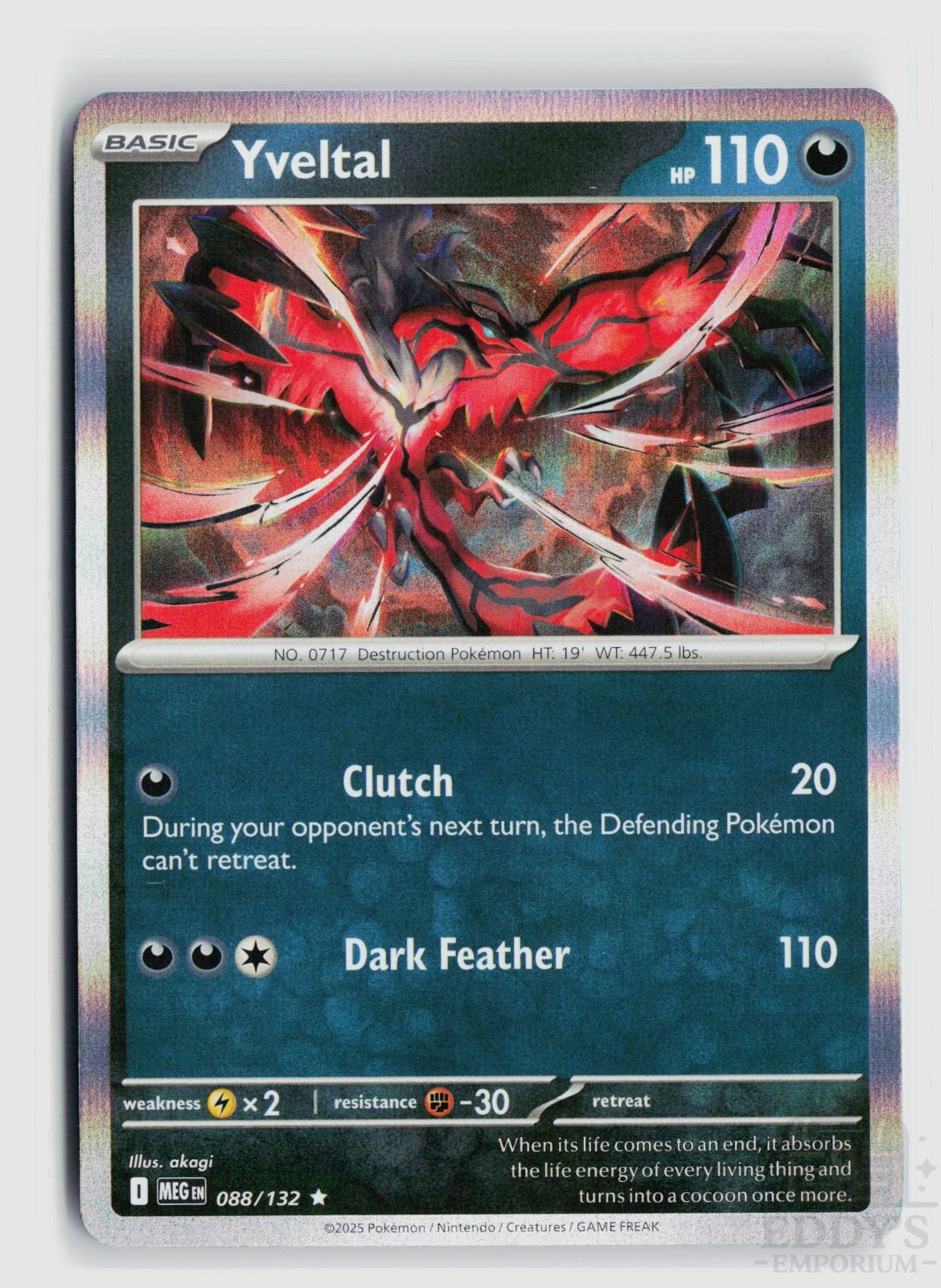 Yveltal 088/132 Mega Evolution Pokemon Holo Rare NM