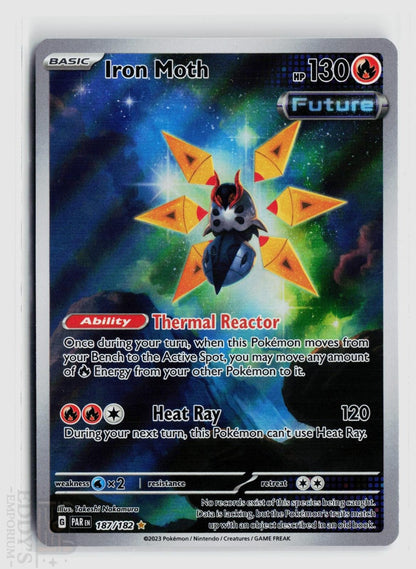 Iron Moth 187/182 Paradox Rift Pokemon Holo Illustration Rare