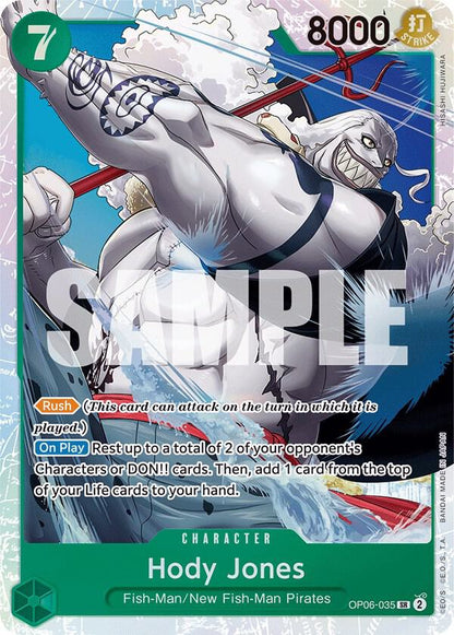 Hody Jones (035) OP06-035 Wings of the Captain One Piece Foil Super Rare